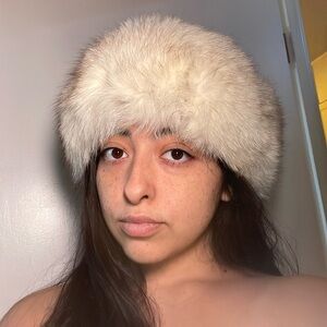 Authentic Fox Fur Hatband Headwear